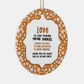 恋はバレンタインのパンツを脱ぐようなものだおもしろい セラミックオーナメント (右)