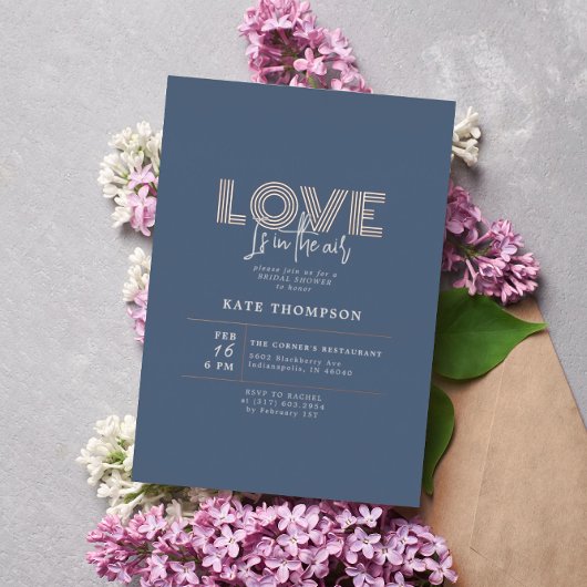 恋はバレンタインデーブライダルシャワーF 箔招待状