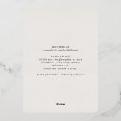 恋はバレンタインデーブライダルシャワーF 箔招待状 (裏面)