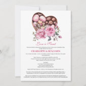 恋はバレンタイン テーマ カップル シャワー 招待状 (正面)