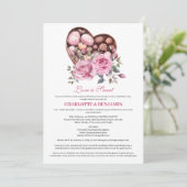 恋はバレンタイン テーマ カップル シャワー 招待状 (スタンド正面)