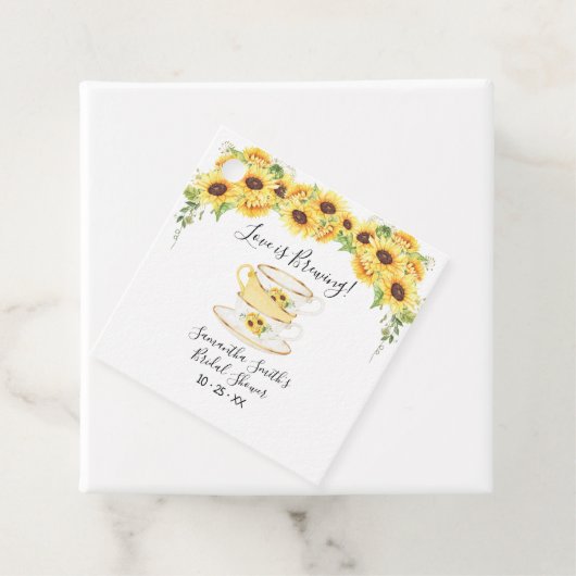 恋はヒマワリ茶のブライダルシャワー フェイバータグ (インサイチュ)