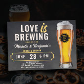 恋はビールのカップルのコードシャワーチョーク醸造 招待状