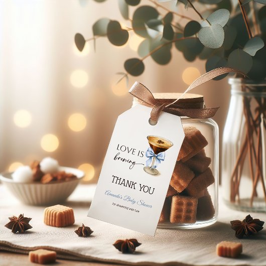 恋はブルーコケットボウ ブライダルシャワー ギフトタグ