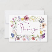 恋はボホワイルドフラワーのブライダルシャワー サンキューカード (正面)