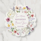恋はボホワイルドフラワーのブライダルシャワー フェイバータグ (正面)