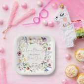 恋はボホワイルドフラワーのブライダルシャワー ペーパープレート (パーティー)