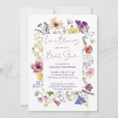 恋はボホワイルドフラワーのブライダルシャワー 招待状 (正面)