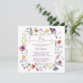 恋はボホワイルドフラワーのブライダルシャワー 招待状 (スタンド正面)