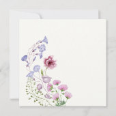 恋はボホワイルドフラワーのブライダルシャワー 招待状 (裏面)