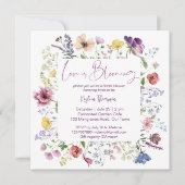 恋はボホワイルドフラワーのブライダルシャワー 招待状 (正面)