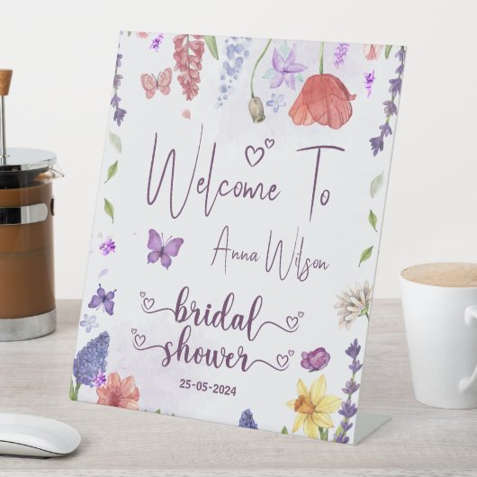 恋はワイルドフラワー開花春ブライダルシャワー 台座サイン (インサイチュ)