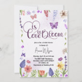 恋はワイルドフラワー開花春ブライダルシャワー 招待状 (正面)