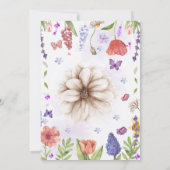 恋はワイルドフラワー開花春ブライダルシャワー 招待状 (裏面)