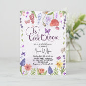 恋はワイルドフラワー開花春ブライダルシャワー 招待状 (スタンド正面)