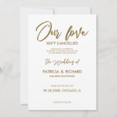 恋は中止結婚なし 招待状 (正面)