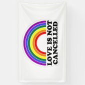 恋は取り消されないレインボーLGBTプライド月 横断幕 (縦)