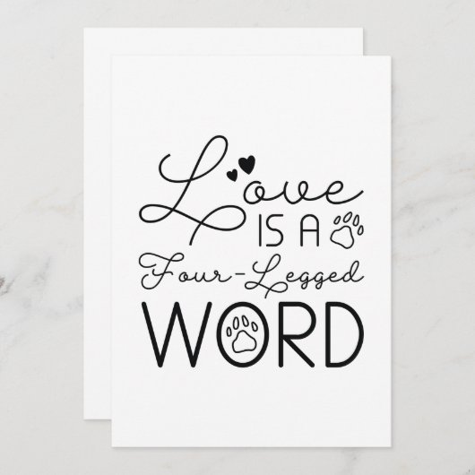 恋は四足語だ サンキューカード (正面/裏面)