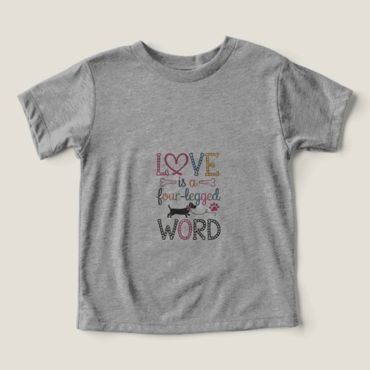 「恋は四足語」 Tシャツ (デザイン正面)