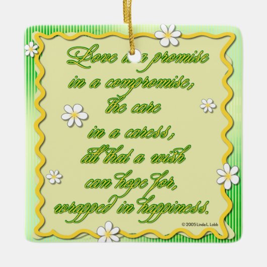 恋は妥協する約束だ セラミックオーナメント (正面)