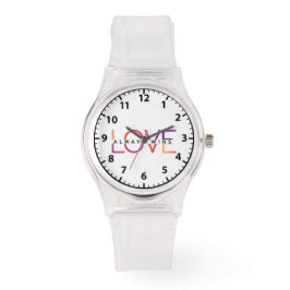 恋は常にスポーティピンクに勝つ 腕時計