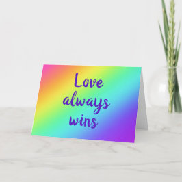 恋は常に折り畳まれたグリーティングカードを勝ち取る カード