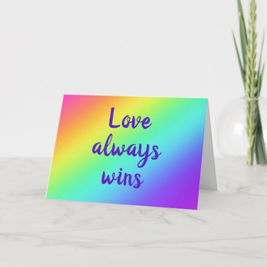 恋は常に折り畳まれたグリーティングカードを勝ち取る カード (正面)