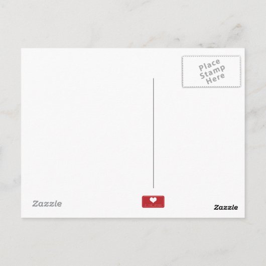 恋は必要なものすべて赤いハートサンゴグレーの写真 ポストカード (裏面)