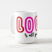 恋は必要なものばかり コーヒーマグカップ (正面左)