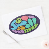 恋は必要なものばかり 楕円形シール (封筒)