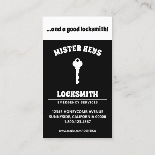 恋は必要なものばかり、鍵屋さんもいい 名刺 (裏面)