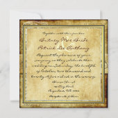 恋は忍素朴耐強いビンテージ結婚招待状 招待状 (裏面)