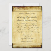 恋は忍素朴耐強いビンテージ結婚招待状 招待状 (裏面)