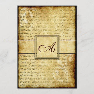 恋は忍素朴耐強いビンテージ結婚招待状 招待状