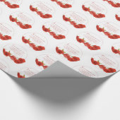 恋は忍耐強い赤いバラ ラッピングペーパー (角)