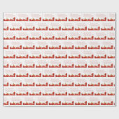 恋は忍耐強い赤いバラ ラッピングペーパー (フラット)