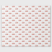 恋は忍耐強い赤いバラ ラッピングペーパー (フラット)