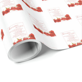 恋は忍耐強い赤いバラ ラッピングペーパー