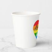 『恋は恋の虹のハート』 紙コップ (正面)