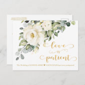 恋は我慢強い白フローラ結婚の延期 ポストカード (正面/裏面)