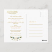 恋は我慢強い白フローラ結婚の延期 ポストカード (裏面)