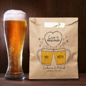 恋は手描きビアグラス結婚の フェイバーバッグ