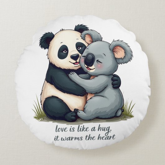 恋は抱き合いのようなものだ ラウンドクッション (正面)