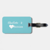 『恋は旅の幸せな夫婦パーソナライズされた』 ラゲッジタグ (裏面横)