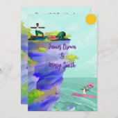 恋は旅サンライズペンギン海ライオンズ結婚ズ 招待状 (正面/裏面)