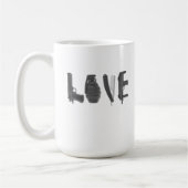 恋は武器 面白いマグカップ コーヒーマグカップ (左)
