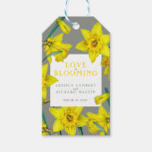 恋は水色の黄色の春の結婚式 ギフトタグ (正面)