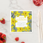 恋は水色の黄色の春の結婚式 スタンダードカクテルナプキン (インサイチュ)