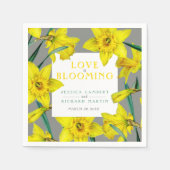 恋は水色の黄色の春の結婚式 スタンダードカクテルナプキン (正面)