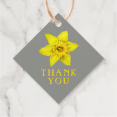 恋は水色の黄色の春の結婚式 フェイバータグ (裏面)